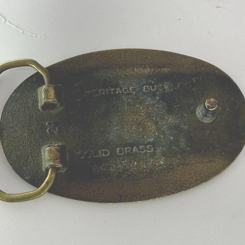 Heritage Buckles Belt Buckle Unisex Brass Square Dancing‎ Enameled Vintage Style